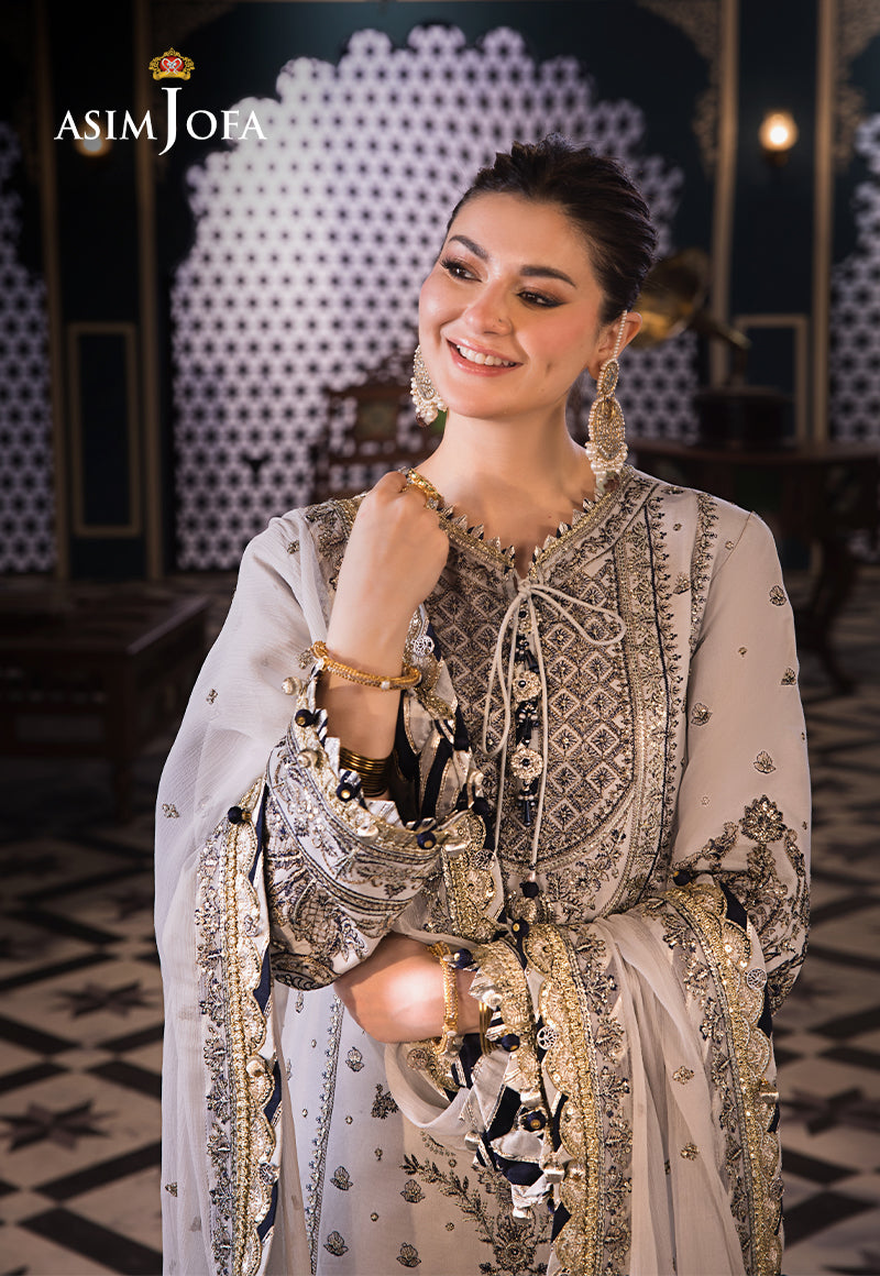 Asim Jofa | Fasana e Ishq Eid Luxury Lawn | AJFI-28 - House Of Hania
