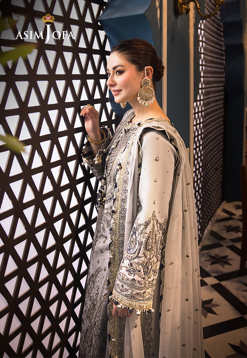 Asim Jofa | Fasana e Ishq Eid Luxury Lawn | AJFI-28 - House Of Hania