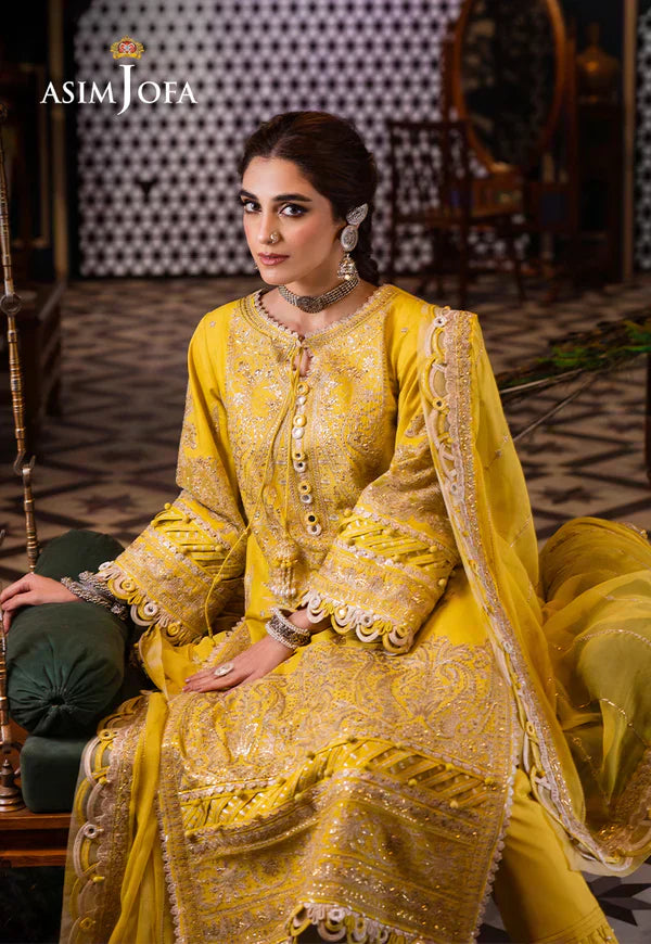Asim Jofa | Fasana e Ishq Eid Luxury Lawn | AJFI-29 - House Of Hania