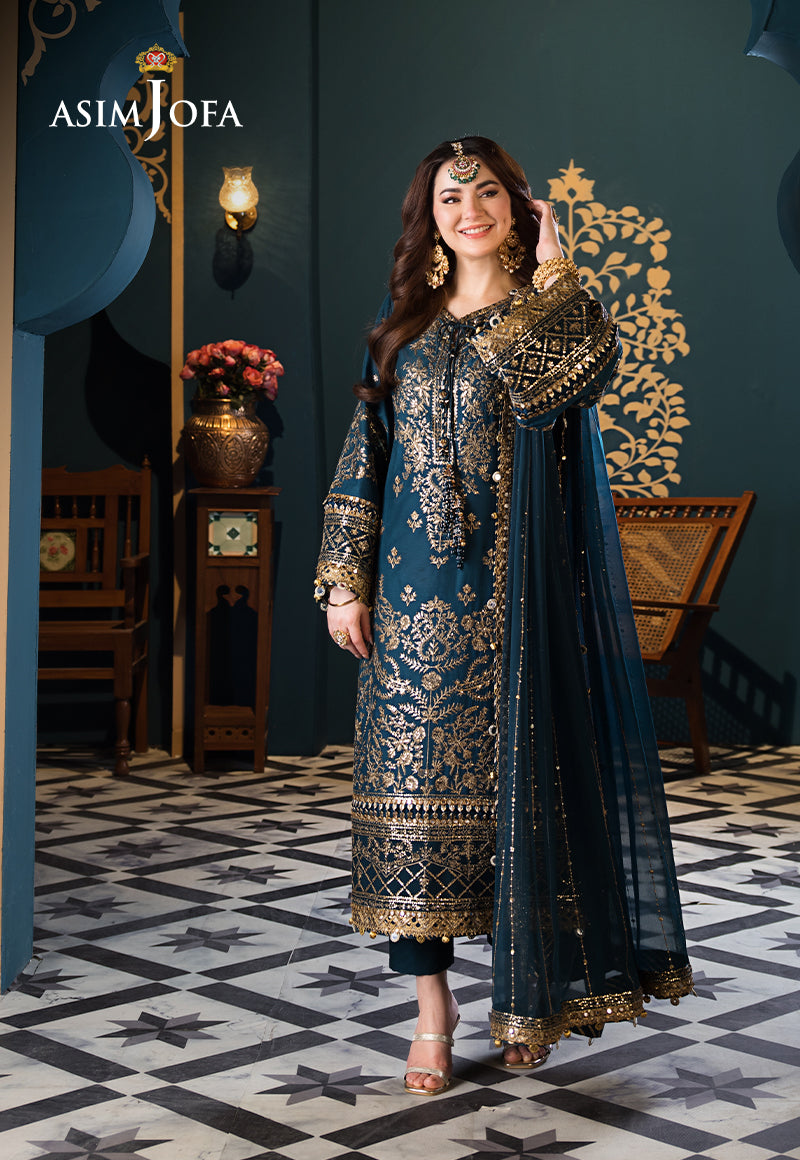 Asim Jofa | Fasana e Ishq Eid Luxury Lawn | AJFI-30 - House Of Hania