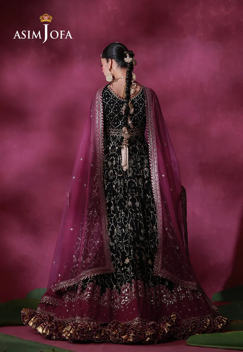 Asim Jofa | Festive Collection 26 | AJULFI-01 Embroidered Net 2 Pcs - House Of Hania