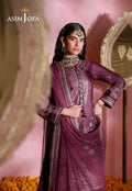 Asim Jofa | Festive Collection 26 | AJULFI-03 Embroidered Charmeuse Silk  3 Pcs - House Of Hania