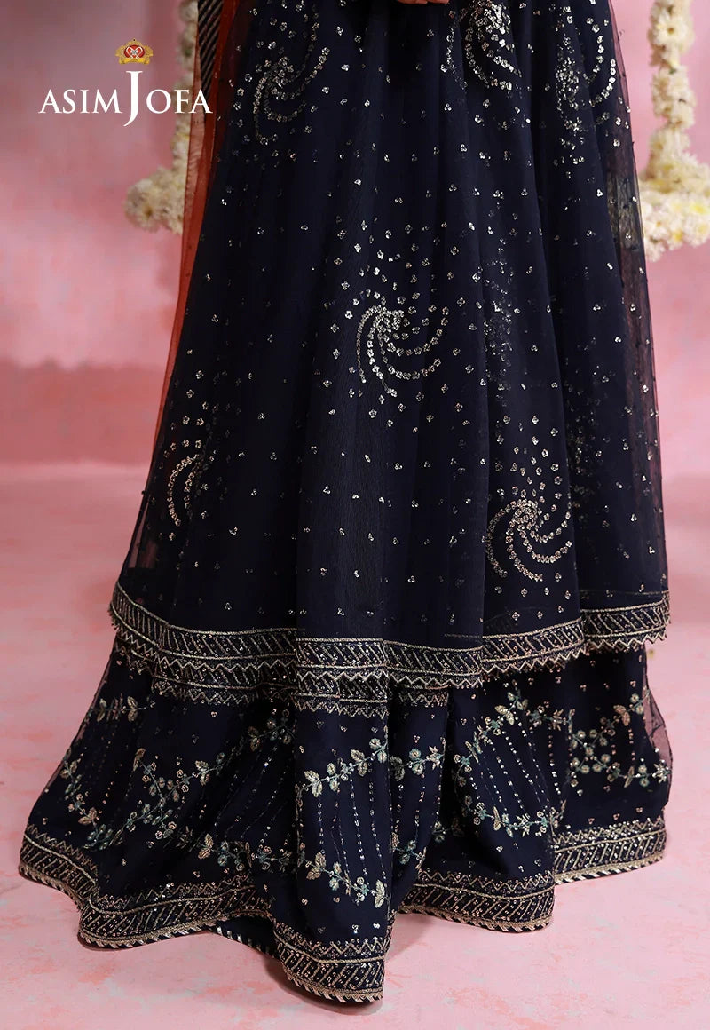 Asim Jofa | Festive Collection 26 | AJULFI-05 Embroidered Chiffon 3 Pcs - House Of Hania