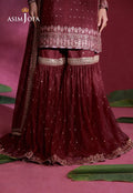 Asim Jofa | Festive Collection 26 | AJULFI-06 Embroidered Net  3 Pcs - House Of Hania