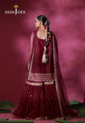 Asim Jofa | Festive Collection 26 | AJULFI-06 Embroidered Net  3 Pcs - House Of Hania