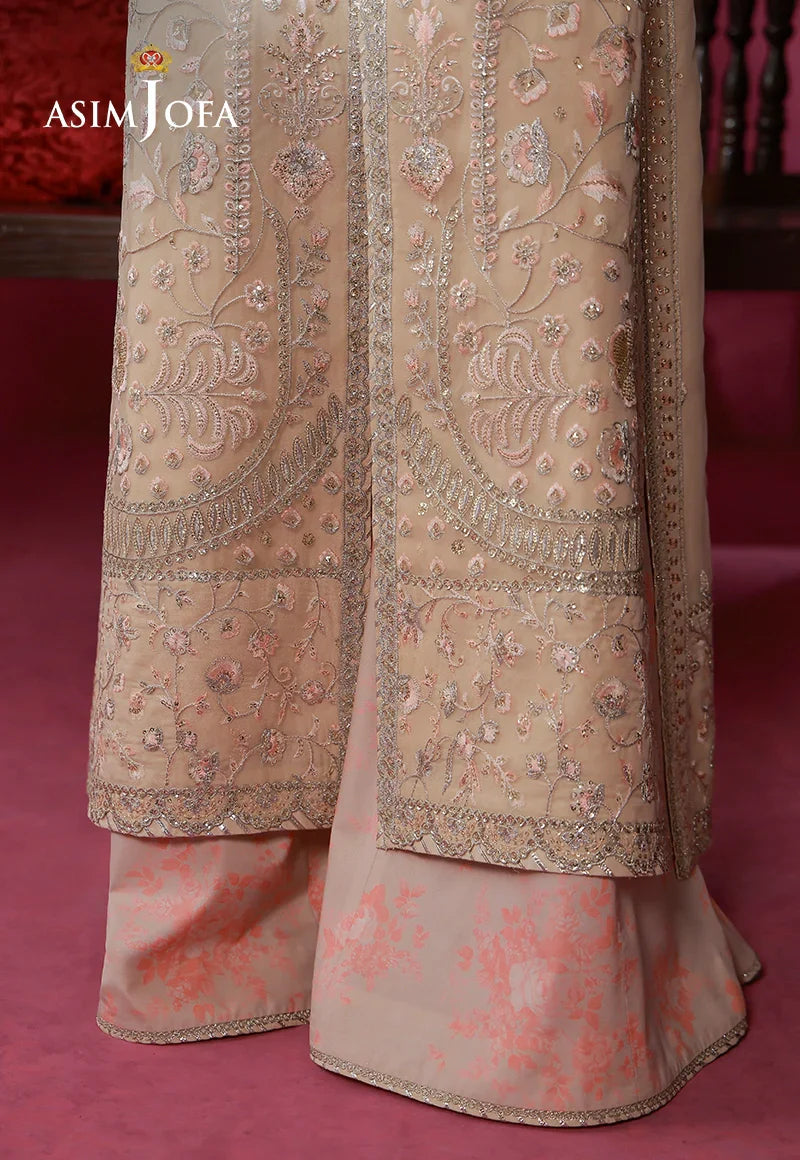 Asim Jofa | Festive Collection 26 | AJULFI-08 Embroidered Organza 3 Pcs - House Of Hania