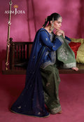Asim Jofa | Festive Collection 26 | AJULFI-10 Embroidered Raw Silk 3 Pcs - House Of Hania
