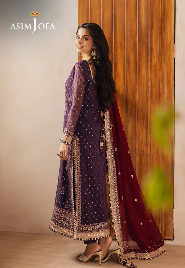 Asim Jofa | Heeriye | AJHE-01 EMBROIDERED CHIFFON 3 PCS - House Of Hania