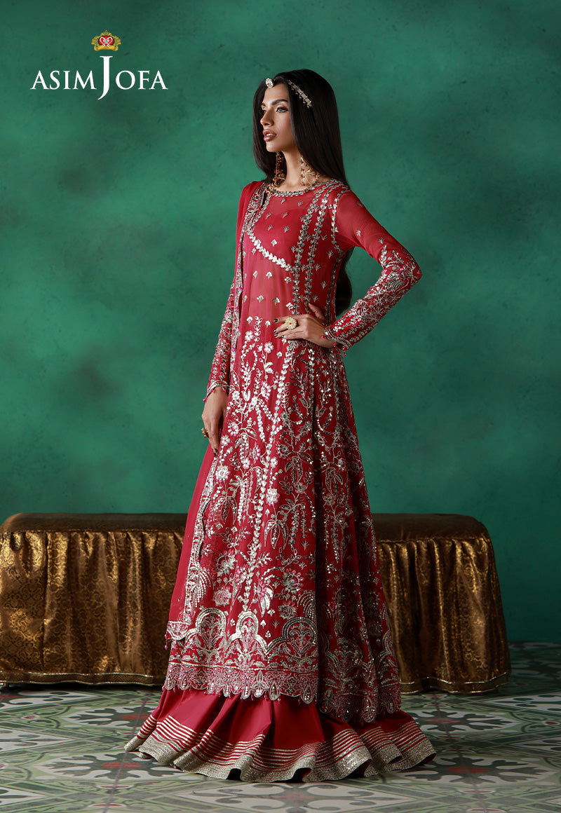 Asim Jofa | Ishq e Eid | AJULN-01 Embroidered Chiffon 3 Pcs - House Of Hania