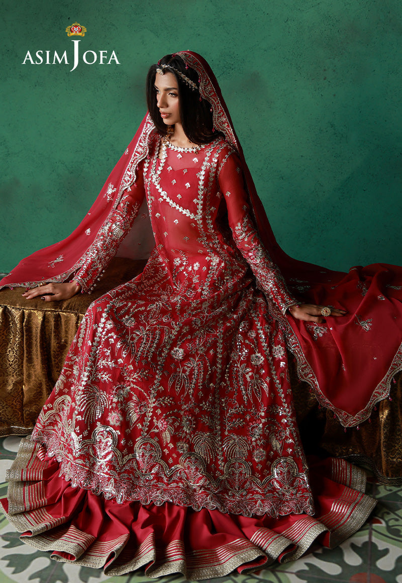 Asim Jofa | Ishq e Eid | AJULN-01 Embroidered Chiffon 3 Pcs - House Of Hania