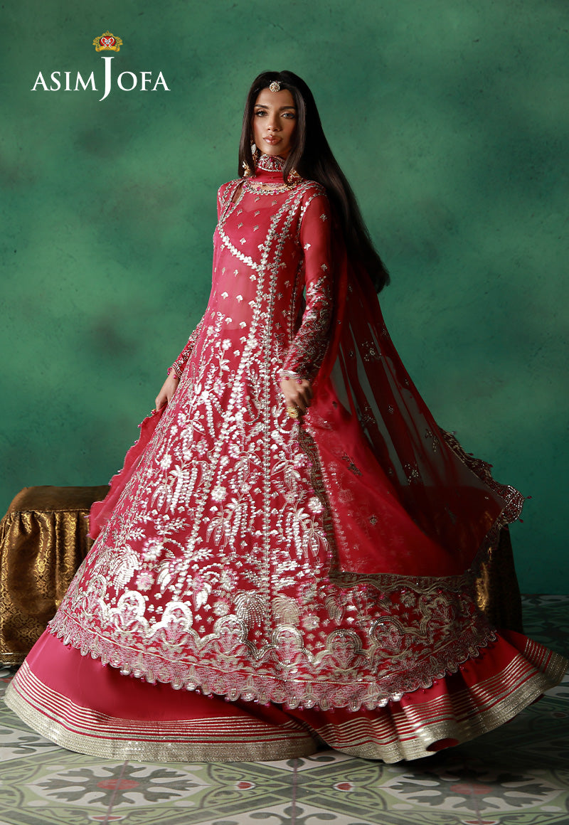 Asim Jofa | Ishq e Eid | AJULN-01 Embroidered Chiffon 3 Pcs - House Of Hania