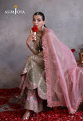 Asim Jofa | Ishq e Eid | AJULN-02 Embroidered Javeria Net  3 Pcs - House Of Hania