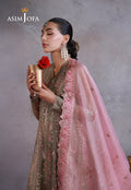 Asim Jofa | Ishq e Eid | AJULN-02 Embroidered Javeria Net  3 Pcs - House Of Hania