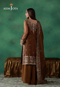 Asim Jofa | Ishq e Eid | AJULN-10 Embroidered Net 3 Pcs - House Of Hania