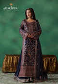 Asim Jofa | Ishq e Eid | AJULN-13 Embroidered Javeria Net 3 Pcs - House Of Hania