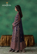 Asim Jofa | Ishq e Eid | AJULN-13 Embroidered Javeria Net 3 Pcs - House Of Hania