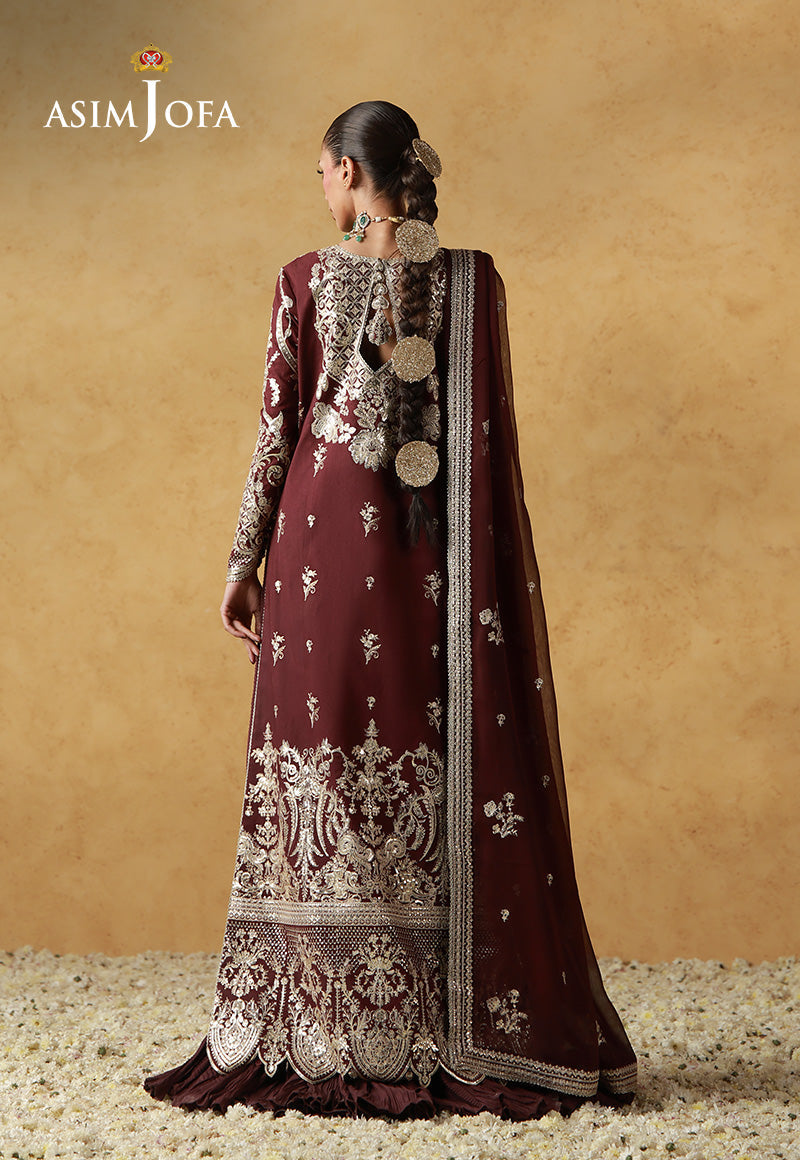 Asim Jofa | Ishq e Eid | AJULN-17  Embroidered Raw Silk  3 Pcs - House Of Hania