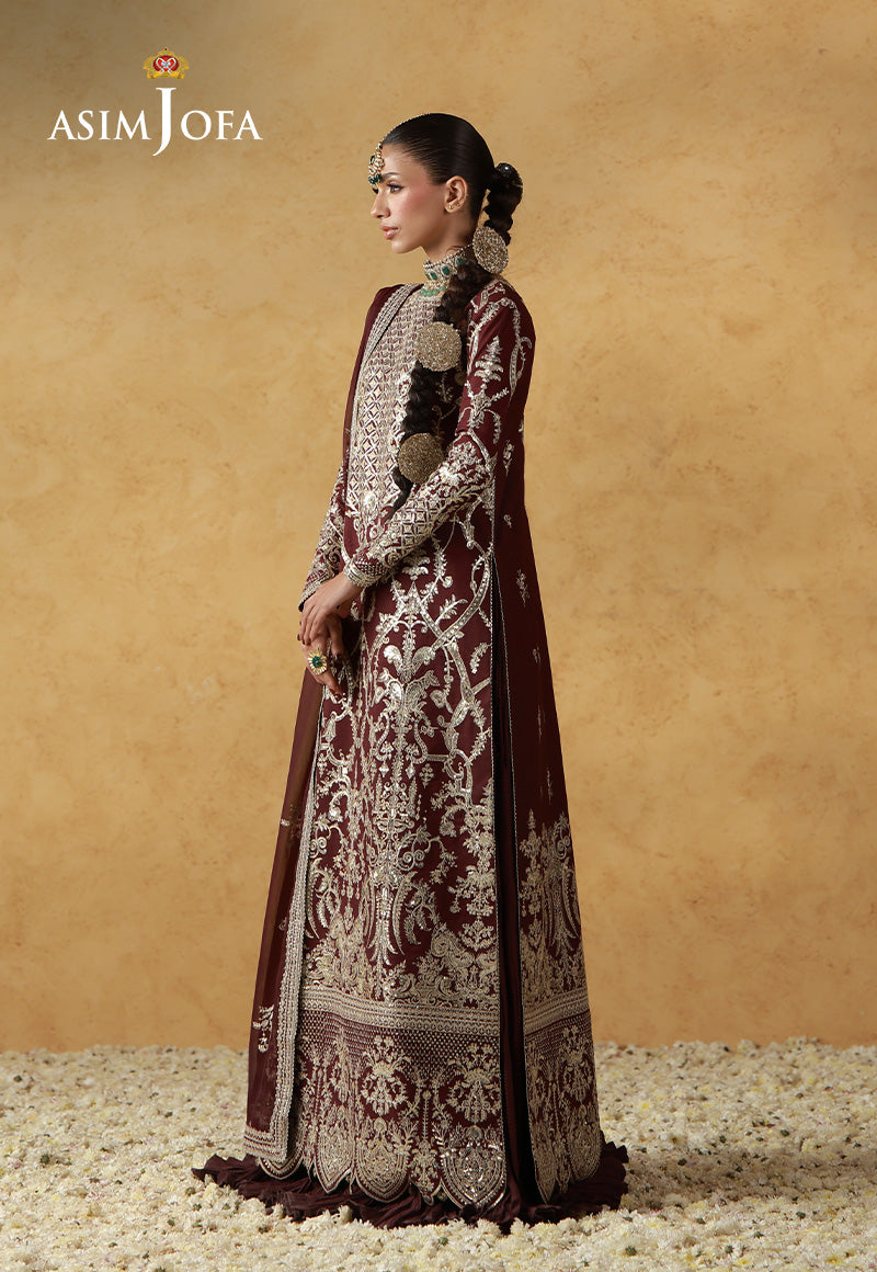 Asim Jofa | Ishq e Eid | AJULN-17  Embroidered Raw Silk  3 Pcs - House Of Hania