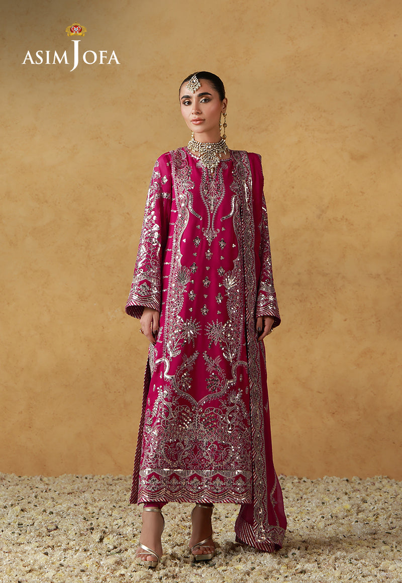 Asim Jofa | Ishq e Eid | AJULN-21 Embroidered Chiffon  3 Pcs - House Of Hania