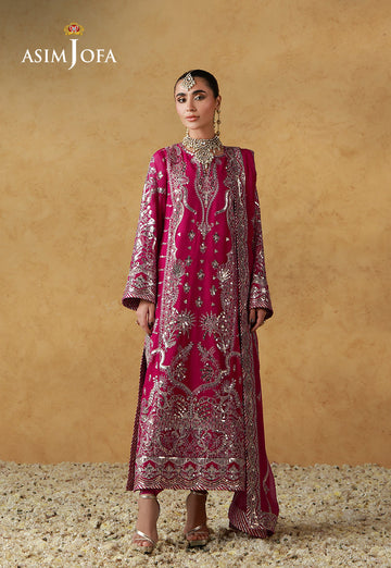 Asim Jofa | Ishq e Eid | AJULN-21 Embroidered Chiffon  3 Pcs - House Of Hania