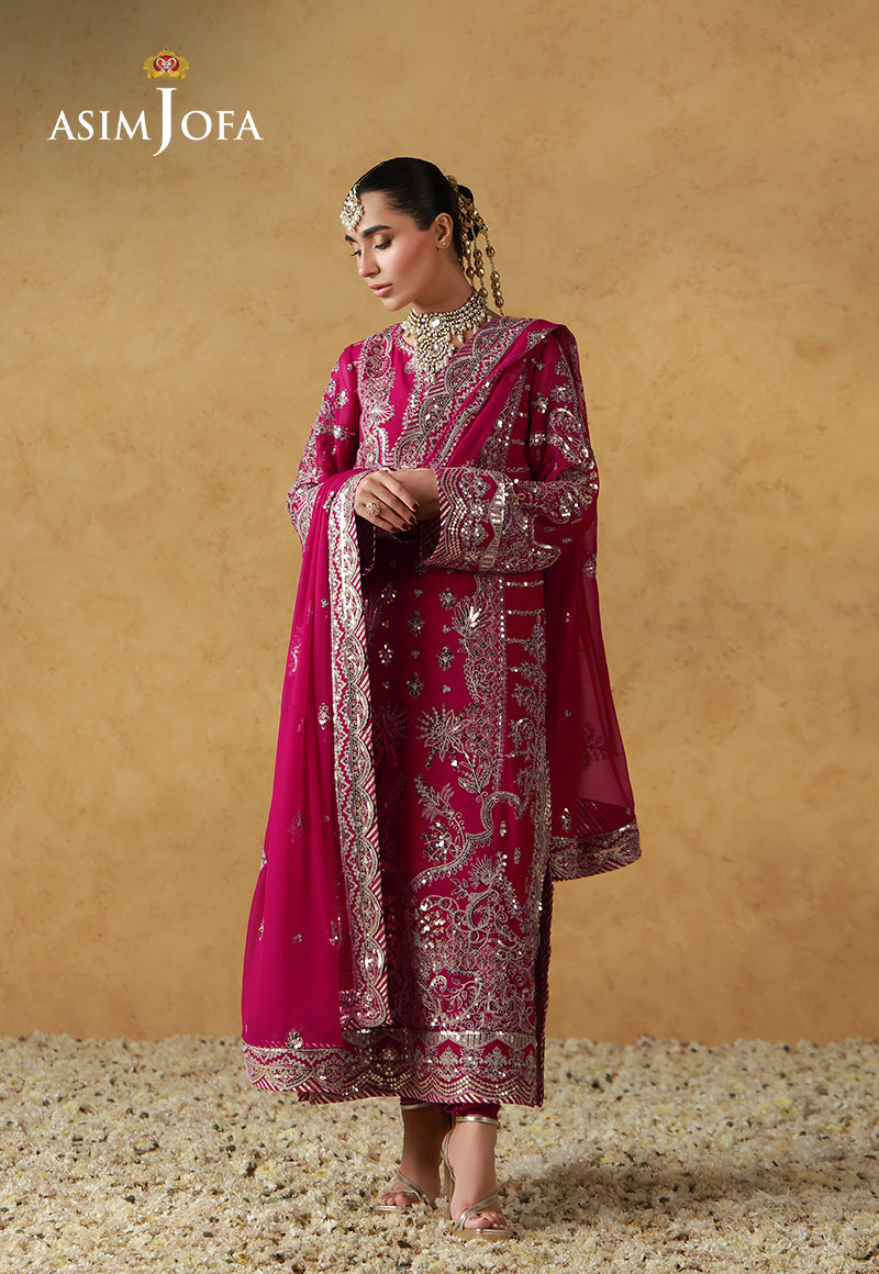 Asim Jofa | Ishq e Eid | AJULN-21 Embroidered Chiffon  3 Pcs - House Of Hania