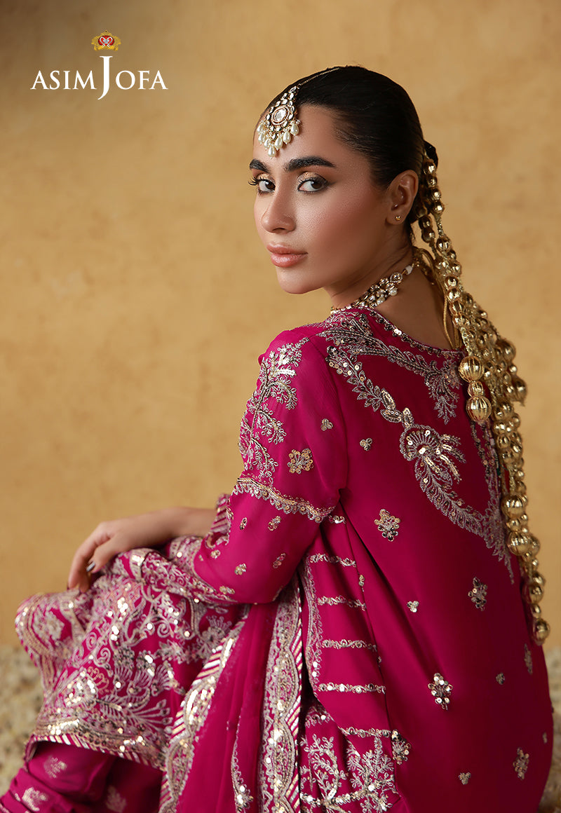 Asim Jofa | Ishq e Eid | AJULN-21 Embroidered Chiffon  3 Pcs - House Of Hania
