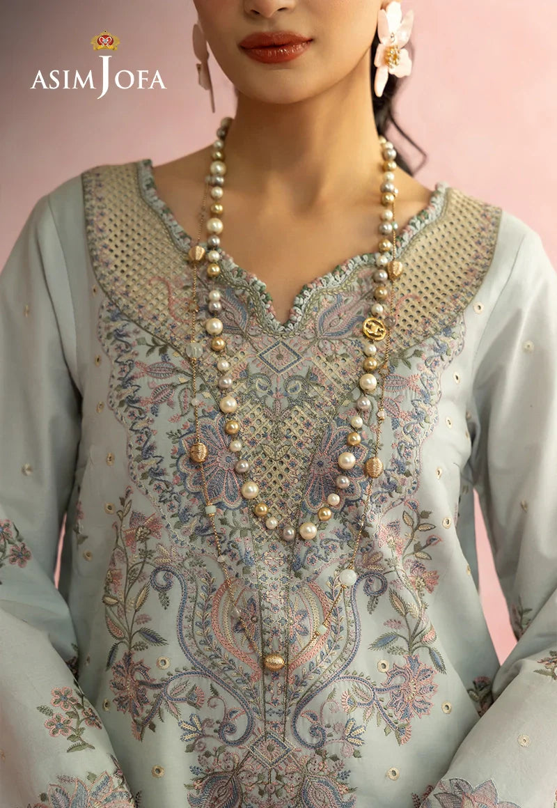 Asim Jofa | Ishq e Eid | AJULW-01 Embroidered Lawn 3 Pcs - House Of Hania