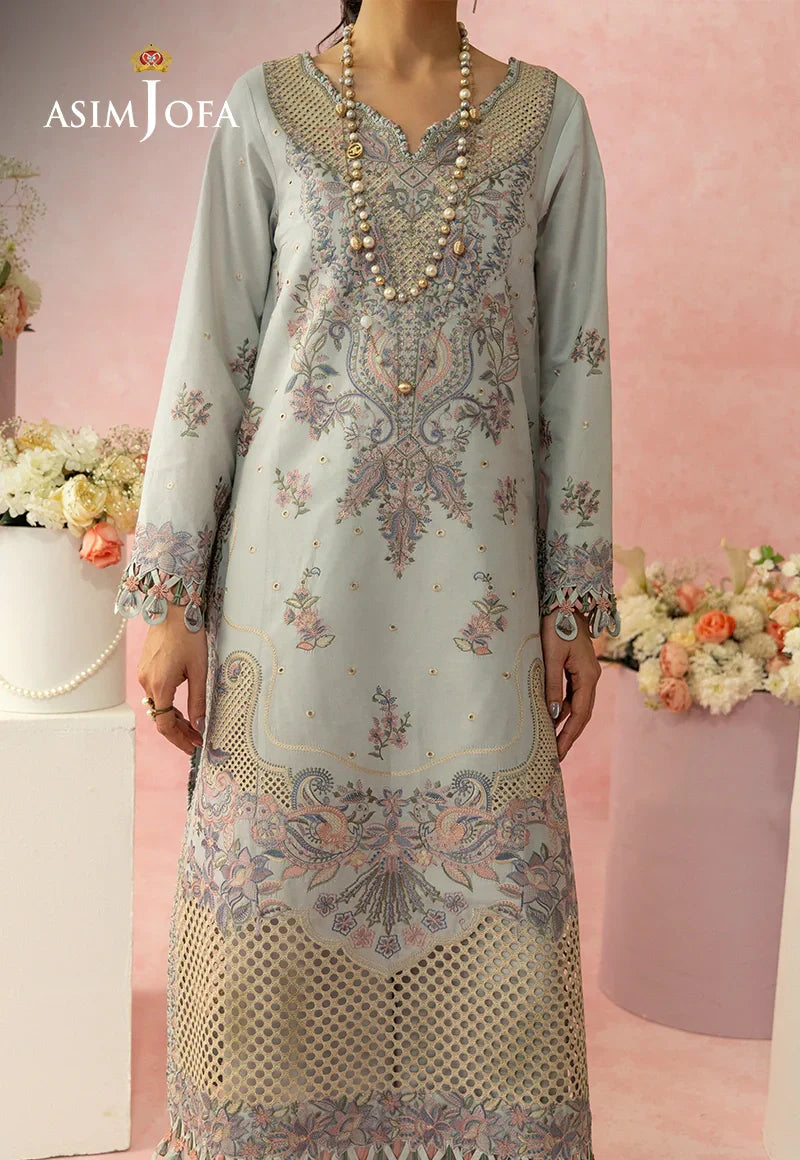 Asim Jofa | Ishq e Eid | AJULW-01 Embroidered Lawn 3 Pcs - House Of Hania