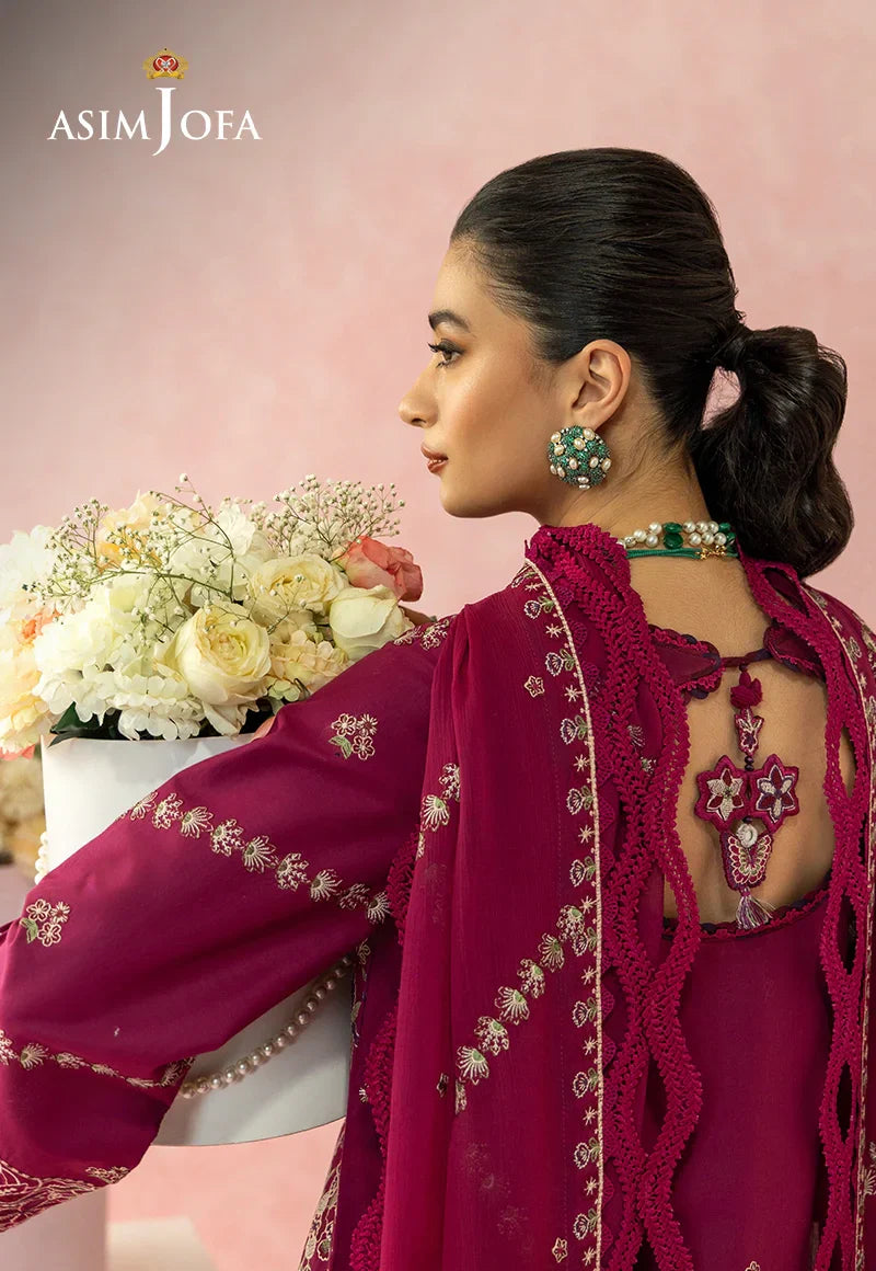 Asim Jofa | Ishq e Eid | AJULW-02 Embroidered Lawn 3 Pcs - House Of Hania