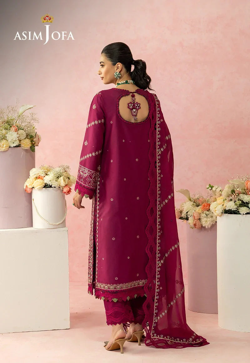 Asim Jofa | Ishq e Eid | AJULW-02 Embroidered Lawn 3 Pcs - House Of Hania