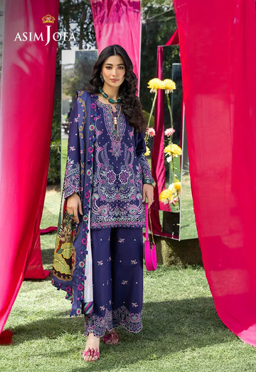 Asim Jofa | Ishq e Eid | AJULW-03 Embroidered Lawn 3 Pcs - House Of Hania
