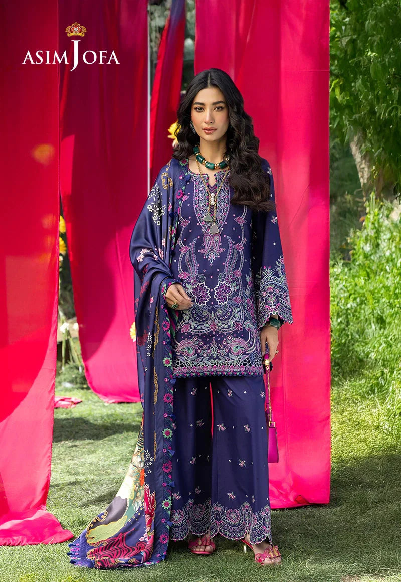 Asim Jofa | Ishq e Eid | AJULW-03 Embroidered Lawn 3 Pcs - House Of Hania