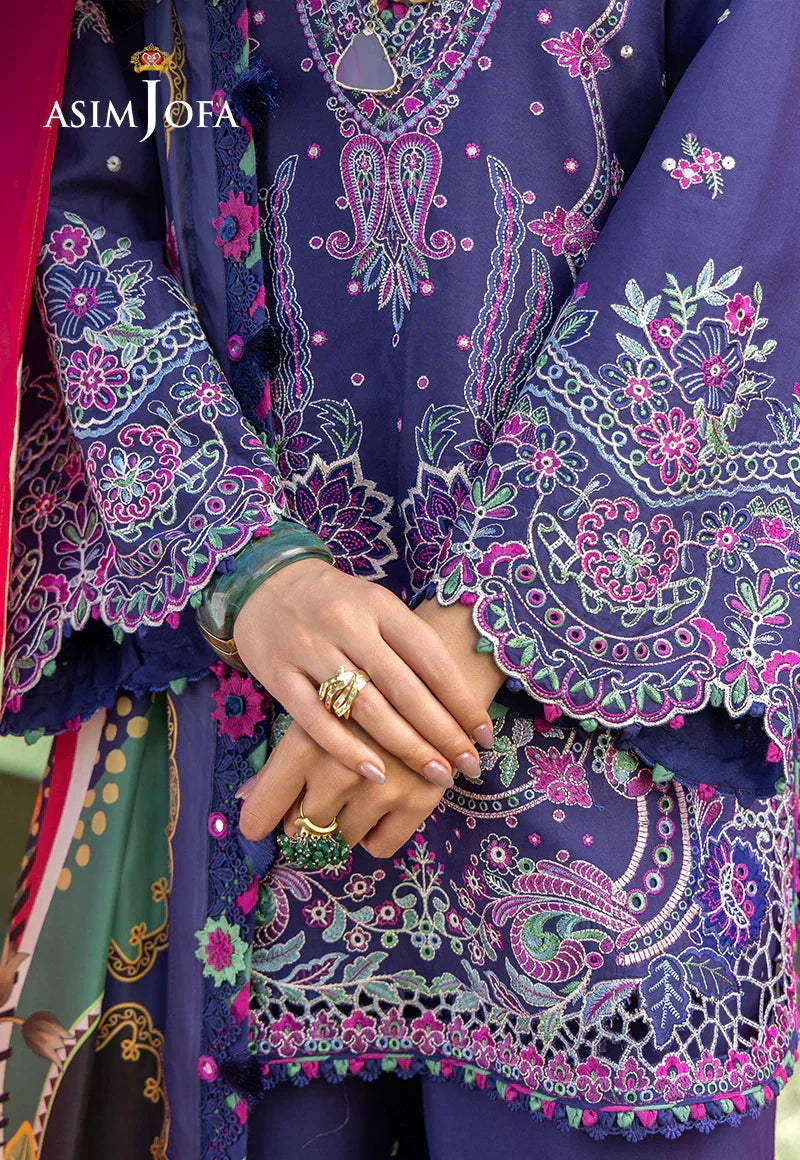 Asim Jofa | Ishq e Eid | AJULW-03 Embroidered Lawn 3 Pcs - House Of Hania