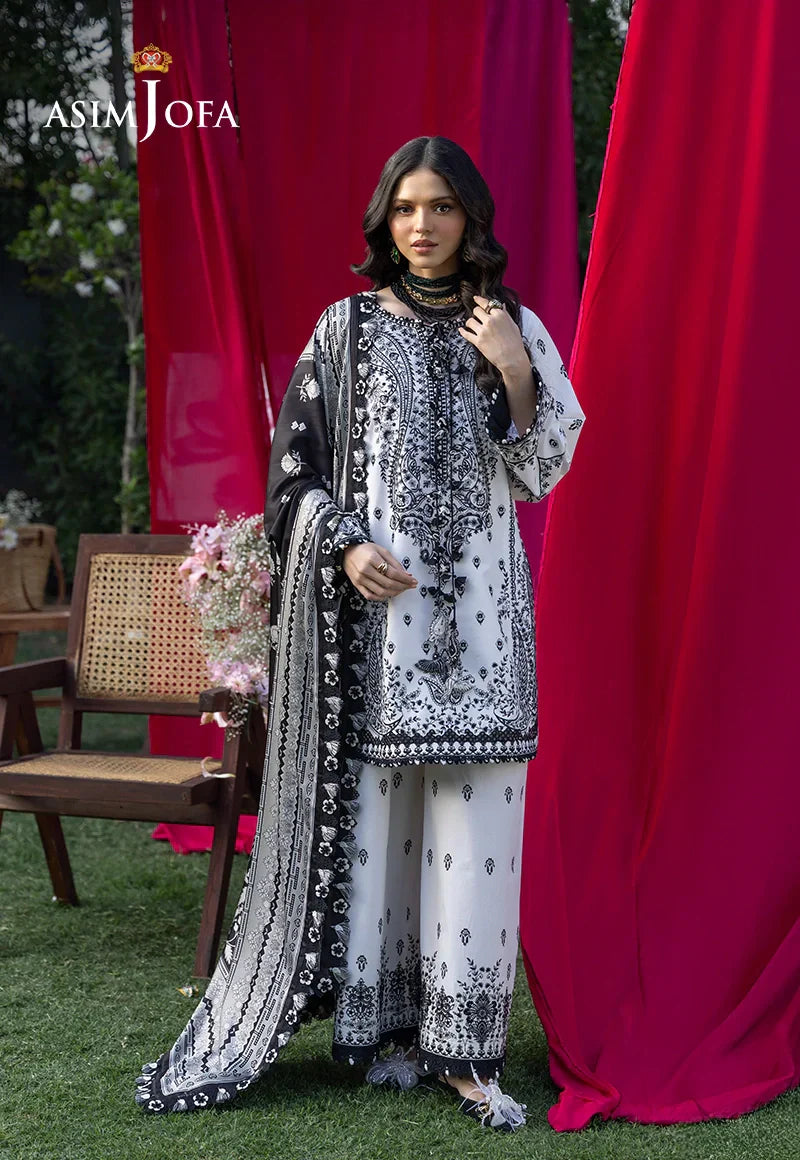 Asim Jofa | Ishq e Eid | AJULW-04 Embroidered Lawn 3 Pcs - House Of Hania
