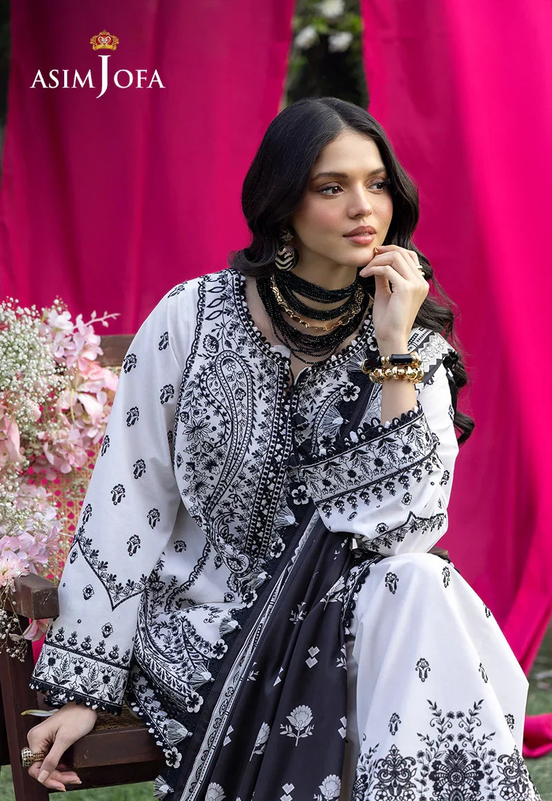 Asim Jofa | Ishq e Eid | AJULW-04 Embroidered Lawn 3 Pcs - House Of Hania