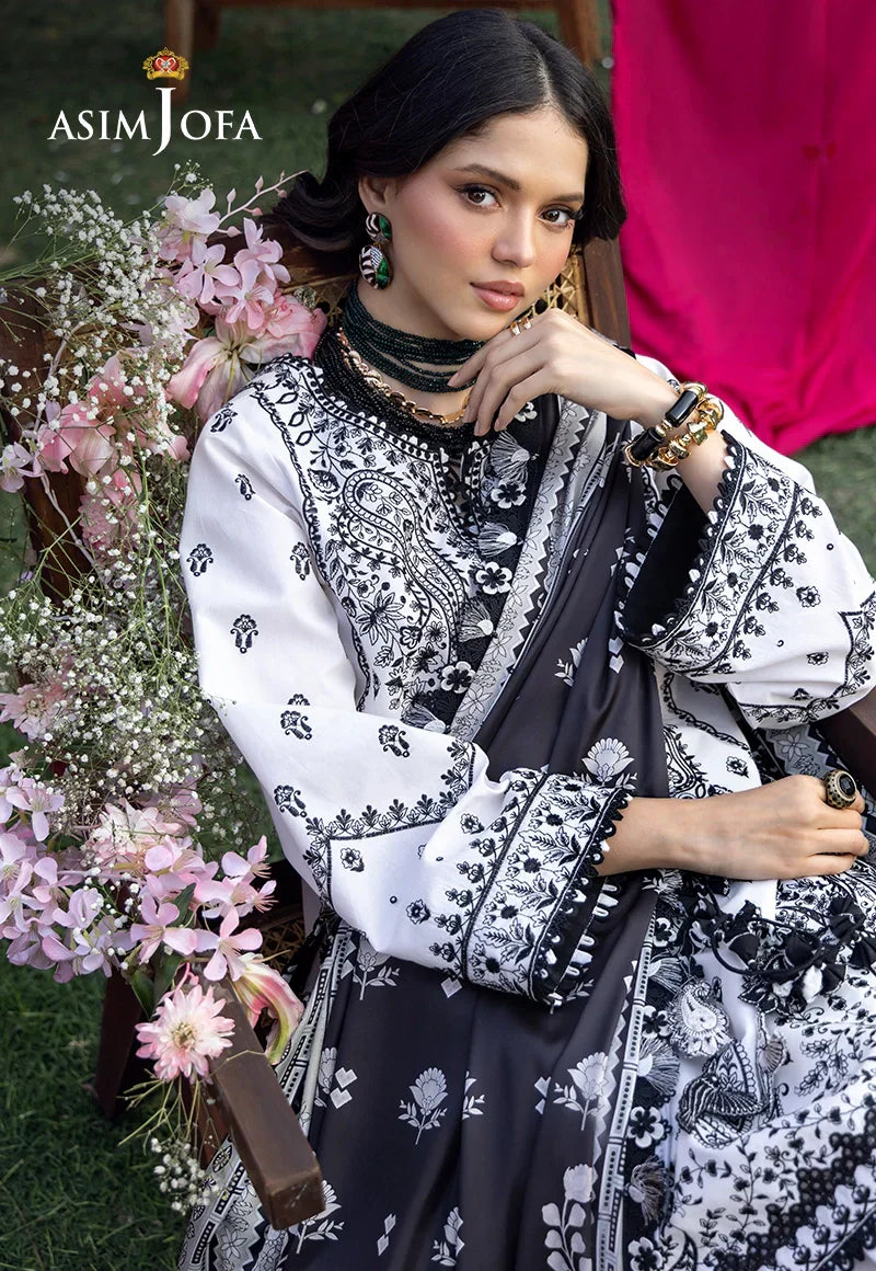 Asim Jofa | Ishq e Eid | AJULW-04 Embroidered Lawn 3 Pcs - House Of Hania