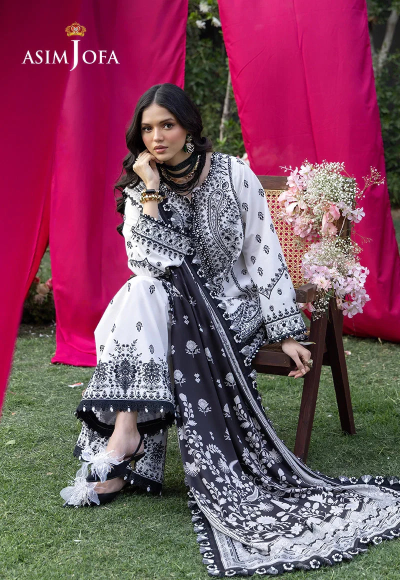 Asim Jofa | Ishq e Eid | AJULW-04 Embroidered Lawn 3 Pcs - House Of Hania