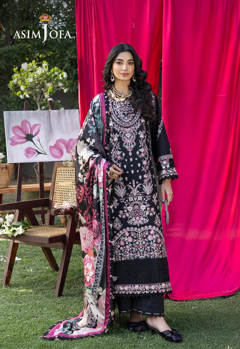 Asim Jofa | Ishq e Eid | AJULW-05 Embroidered Lawn 3 Pcs - House Of Hania