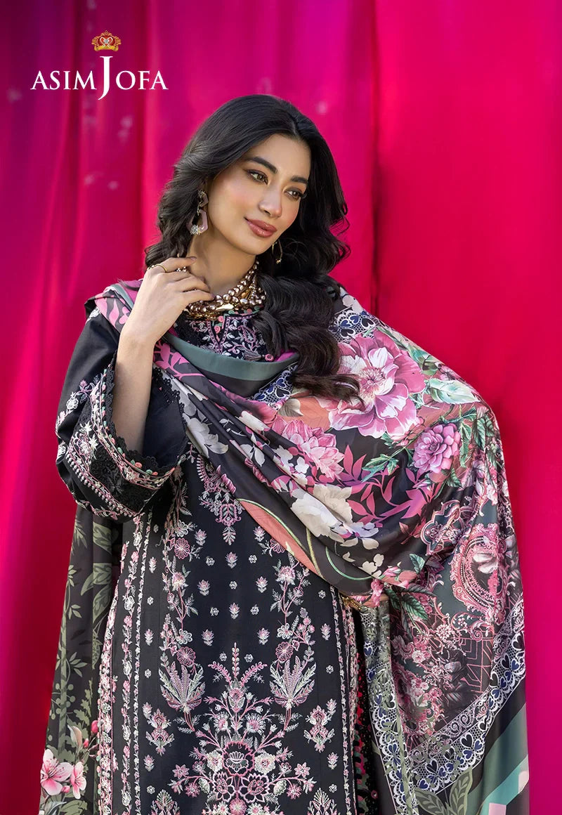 Asim Jofa | Ishq e Eid | AJULW-05 Embroidered Lawn 3 Pcs - House Of Hania