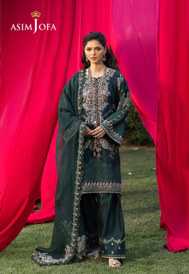 Asim Jofa | Ishq e Eid | AJULW-06 Embroidered Lawn 3 Pcs - House Of Hania