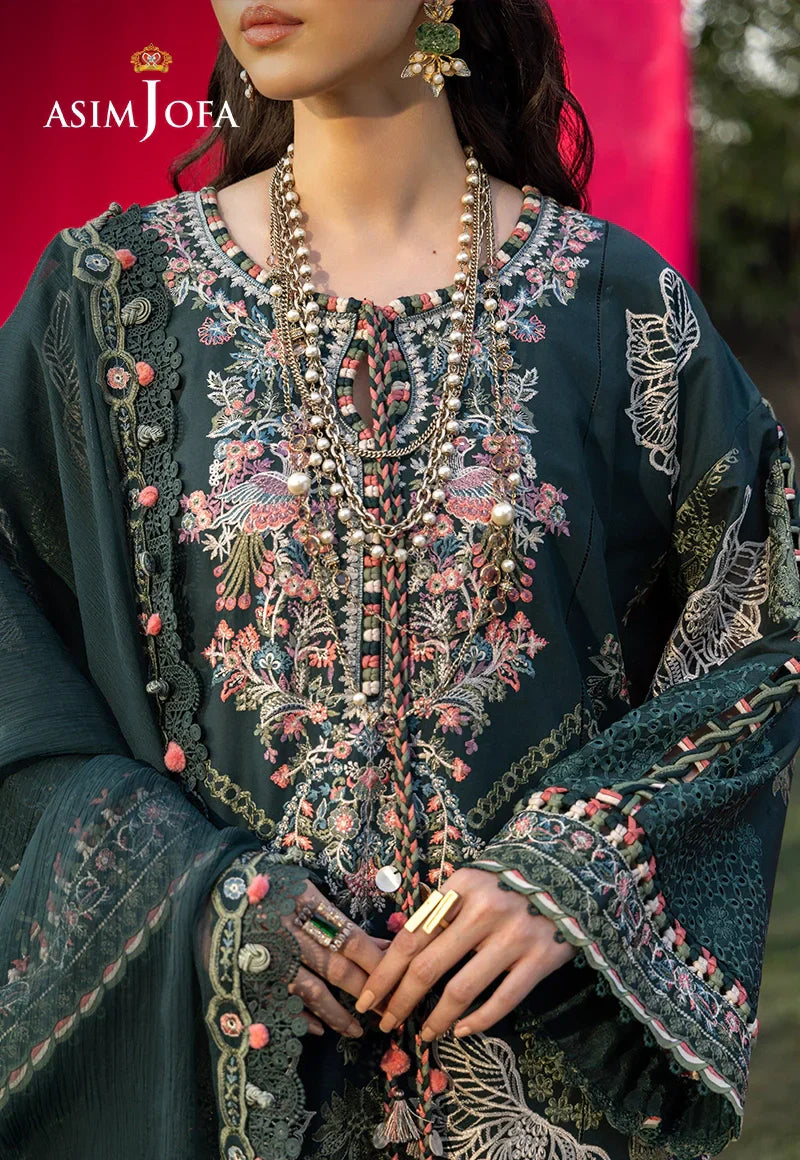 Asim Jofa | Ishq e Eid | AJULW-06 Embroidered Lawn 3 Pcs - House Of Hania