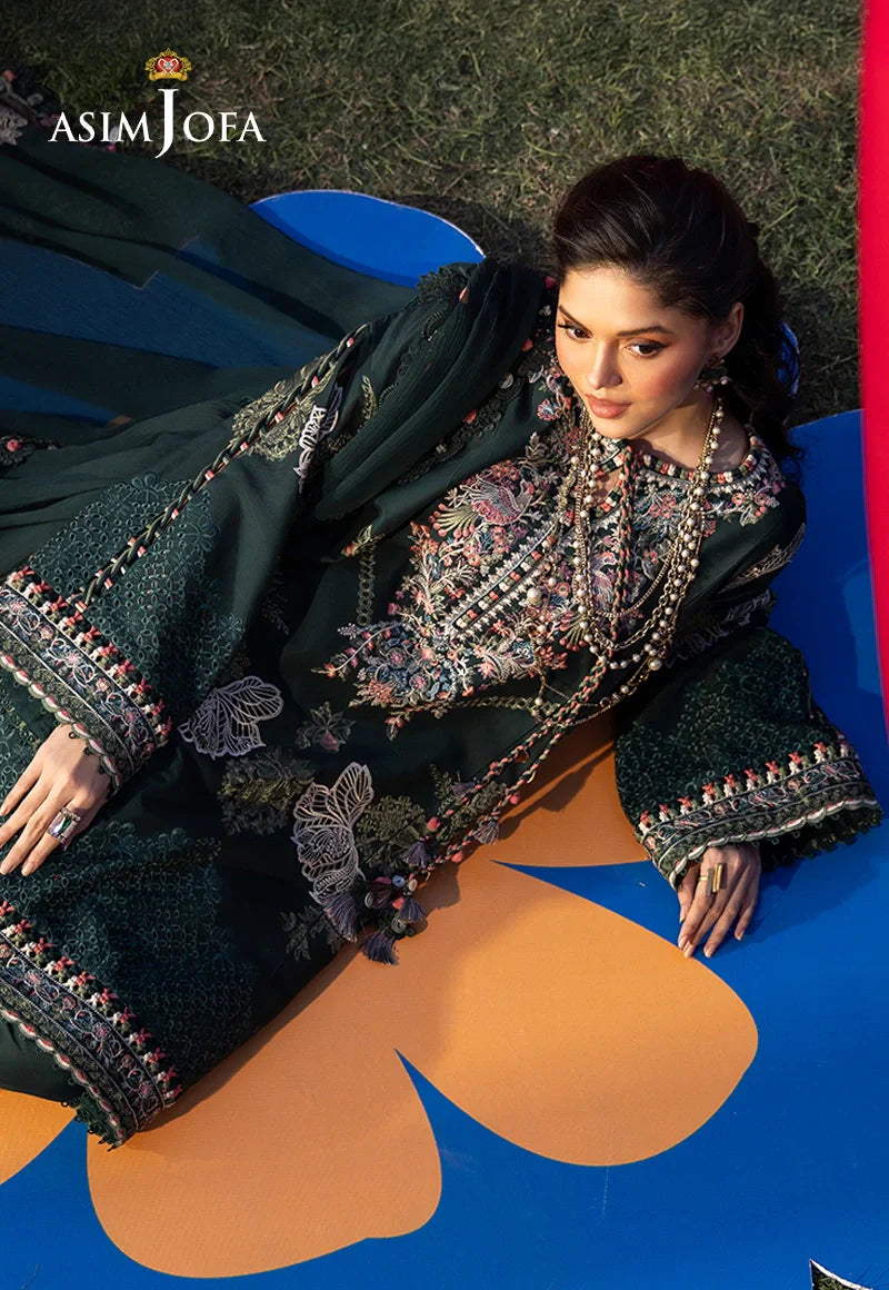 Asim Jofa | Ishq e Eid | AJULW-06 Embroidered Lawn 3 Pcs - House Of Hania