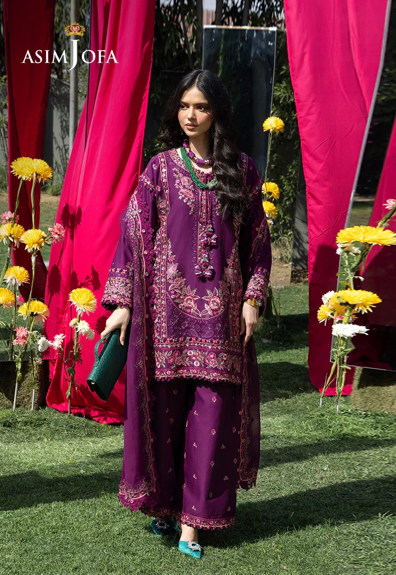 Asim Jofa | Ishq e Eid | AJULW-07 Embroidered Lawn 3 Pcs - House Of Hania