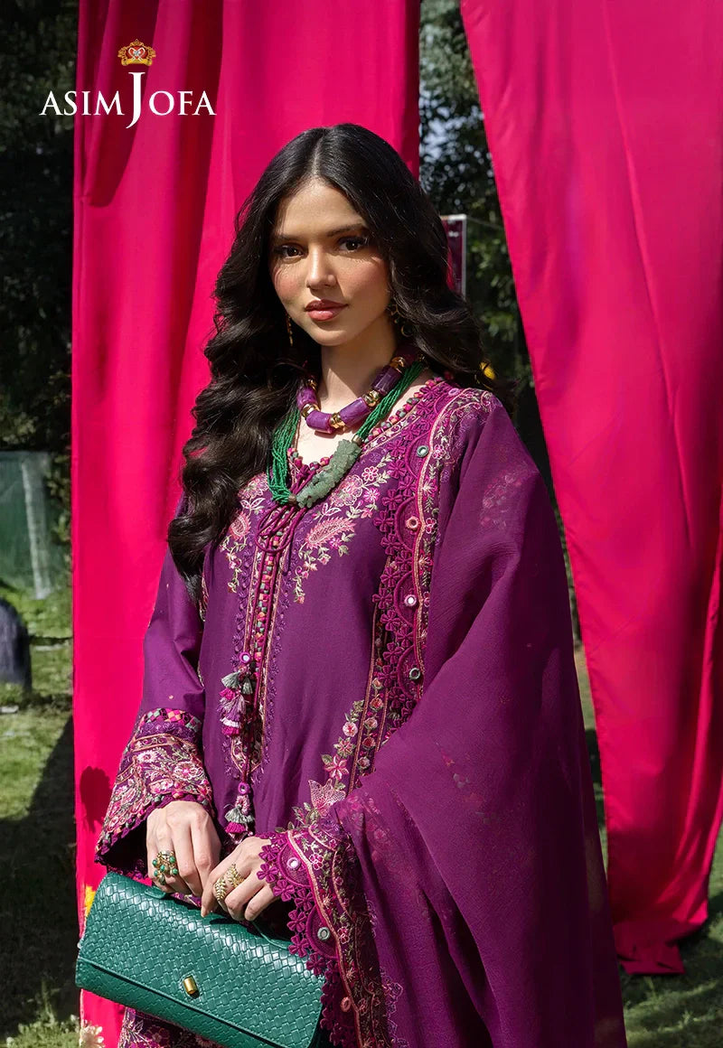 Asim Jofa | Ishq e Eid | AJULW-07 Embroidered Lawn 3 Pcs - House Of Hania