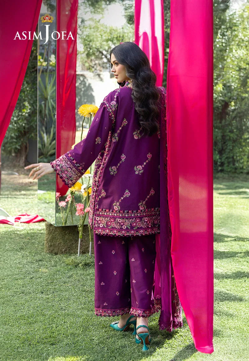 Asim Jofa | Ishq e Eid | AJULW-07 Embroidered Lawn 3 Pcs - House Of Hania