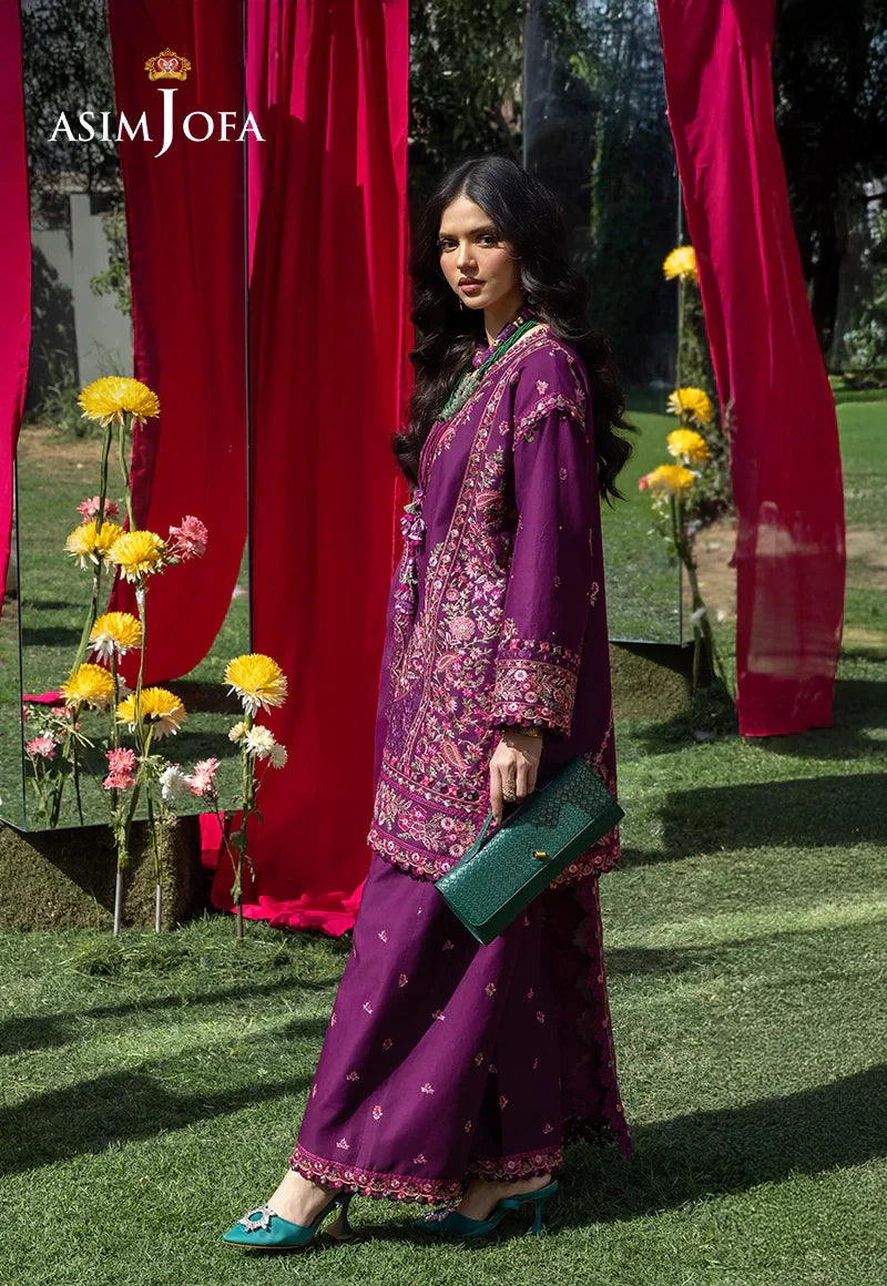 Asim Jofa | Ishq e Eid | AJULW-07 Embroidered Lawn 3 Pcs - House Of Hania