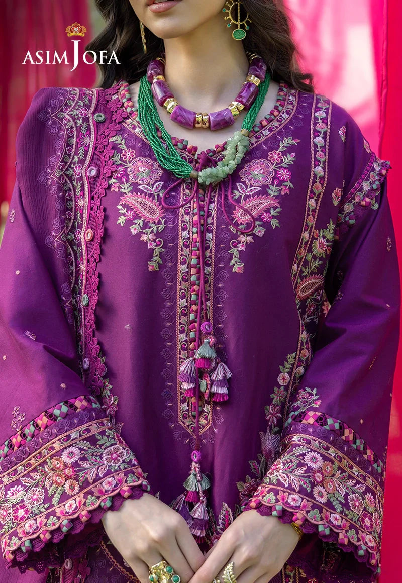 Asim Jofa | Ishq e Eid | AJULW-07 Embroidered Lawn 3 Pcs - House Of Hania