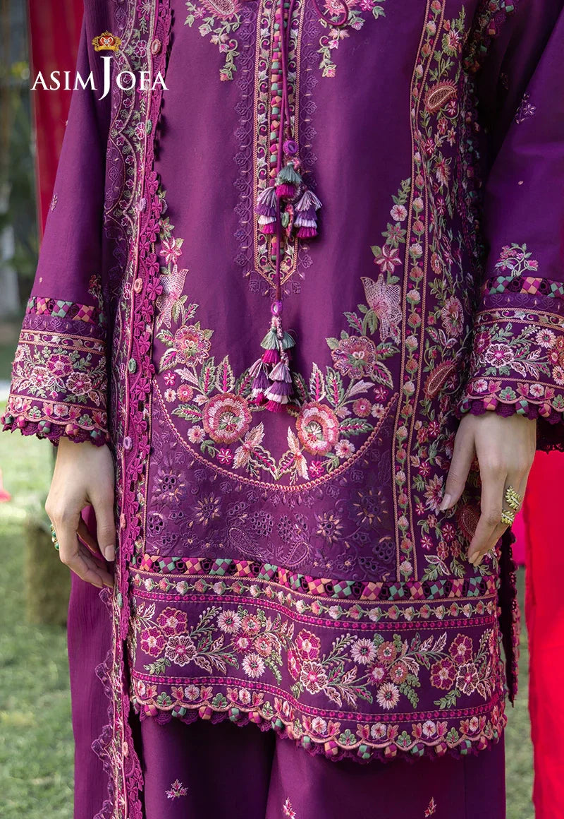 Asim Jofa | Ishq e Eid | AJULW-07 Embroidered Lawn 3 Pcs - House Of Hania