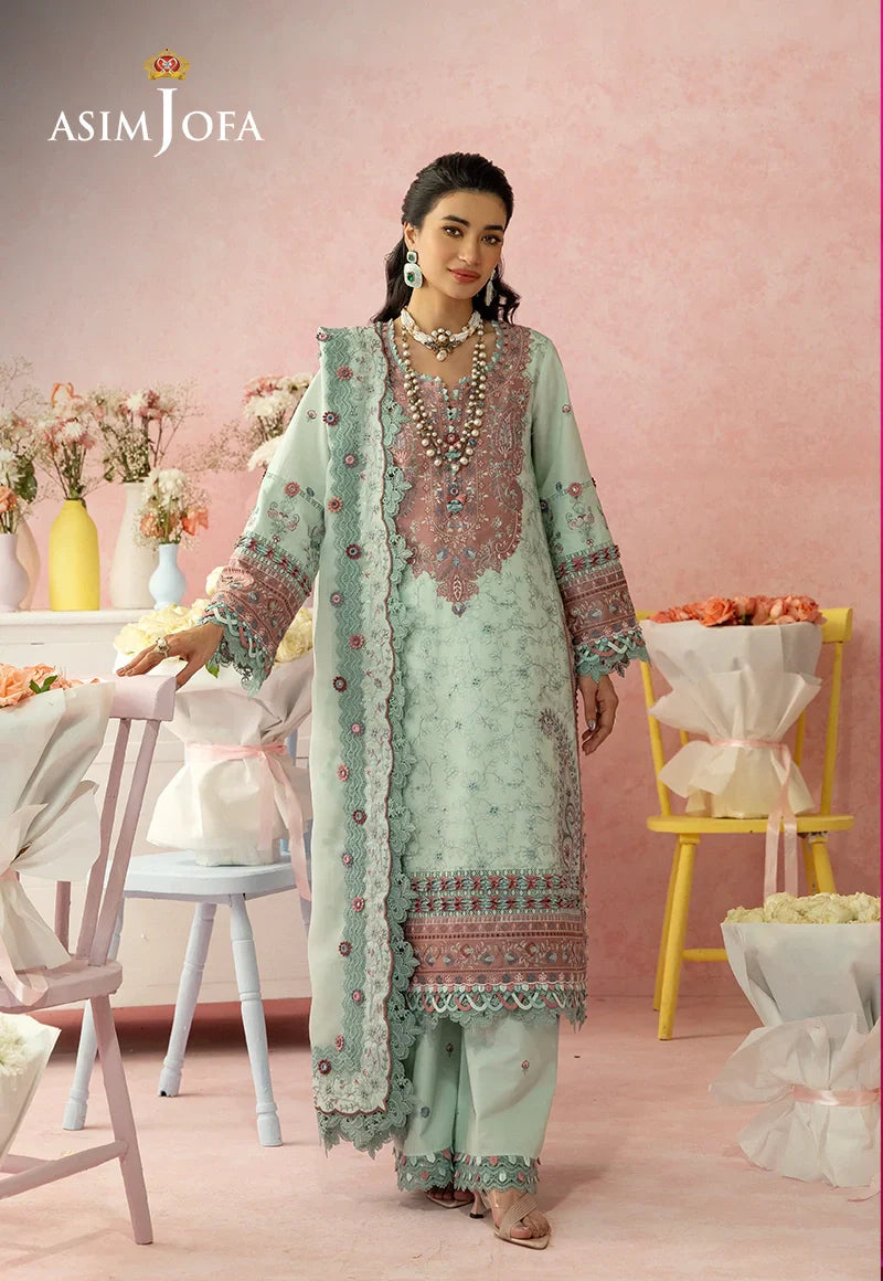 Asim Jofa | Ishq e Eid | AJULW-08 Embroidered Lawn 3 Pcs - House Of Hania