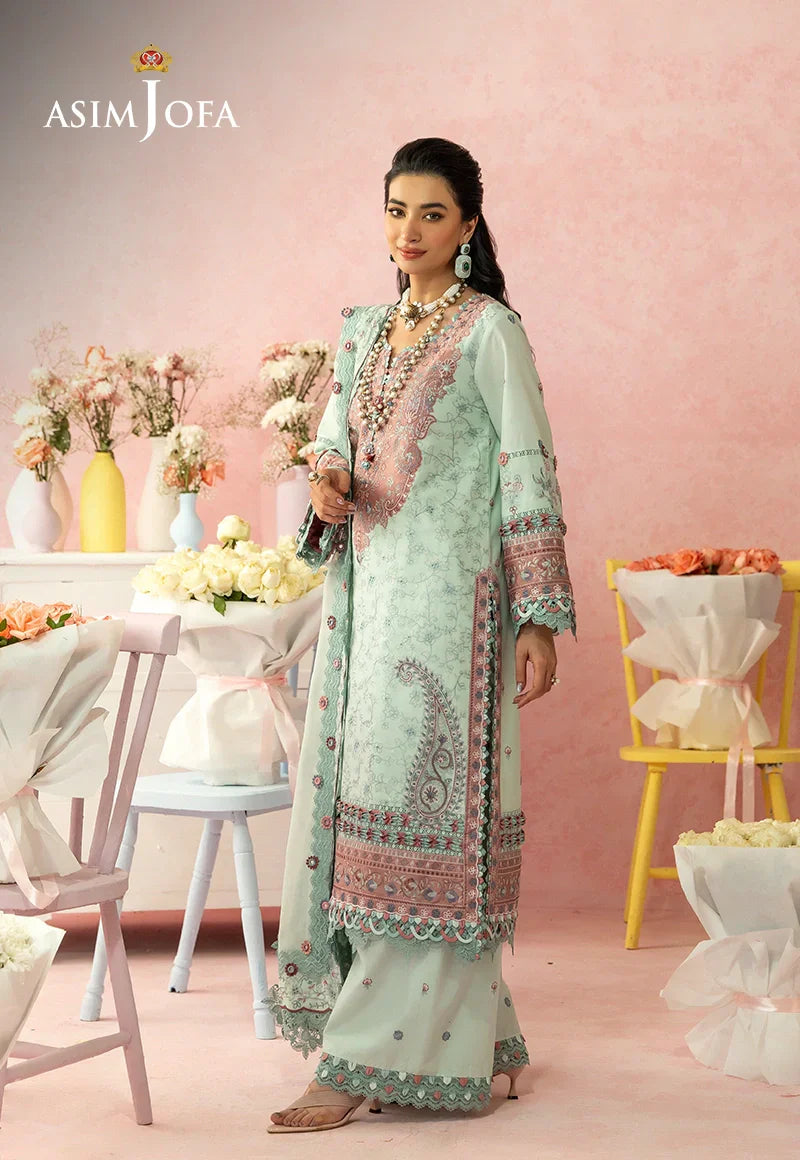 Asim Jofa | Ishq e Eid | AJULW-08 Embroidered Lawn 3 Pcs - House Of Hania